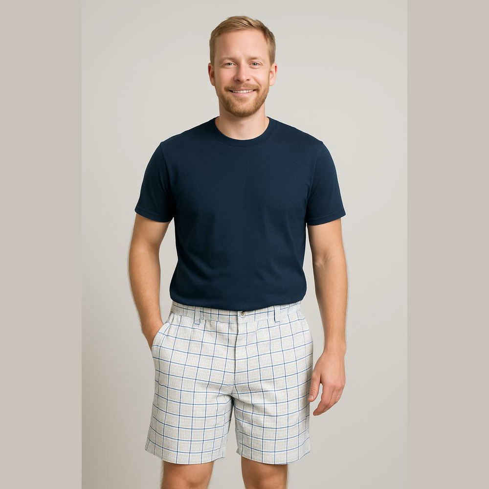 PGA Tour Plaid Golf Performance Shorts Size 36